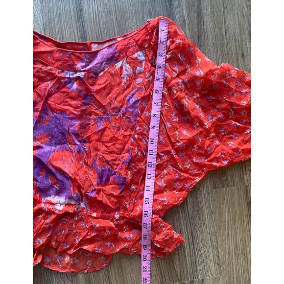 Free People Floral Sheer Long Sleeve Blouse - Picture 4 of 6